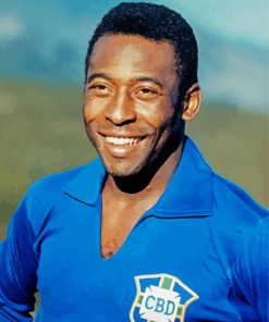 Pele Brazilian Soccer Player Diamond Painting