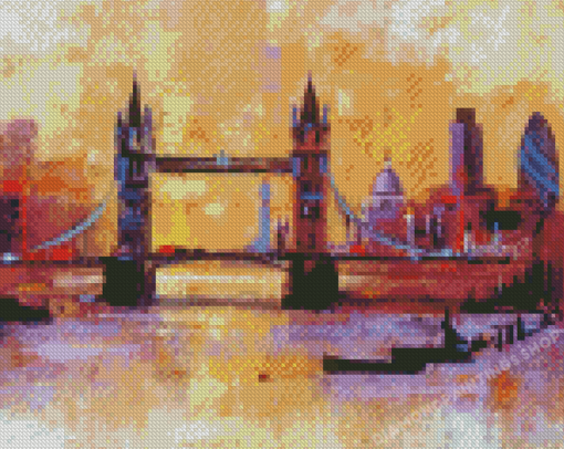 Abstract Tower Bridge London Diamond Painting