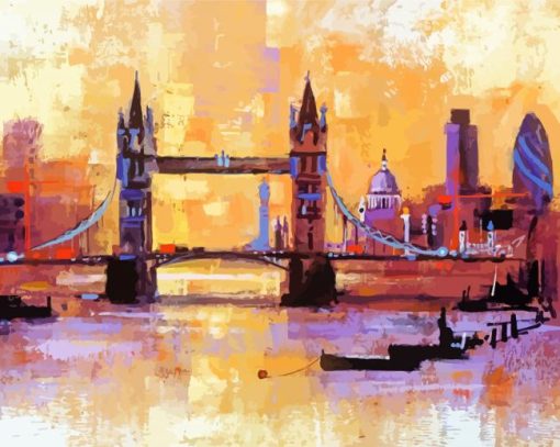 Abstract Tower Bridge London Diamond Painting