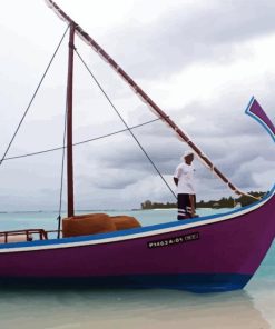 Dhoni Maldivian Wooden Boat Diamond Painting
