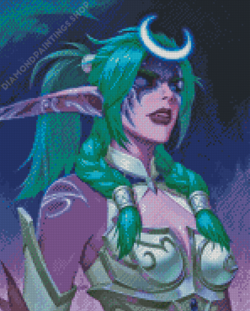 Tyrande Whisperwind character Diamond With Numbers