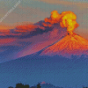 View of Popocatepetl at sunset Diamond Paintings