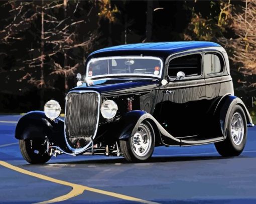 black 33 ford Diamond By Numbers