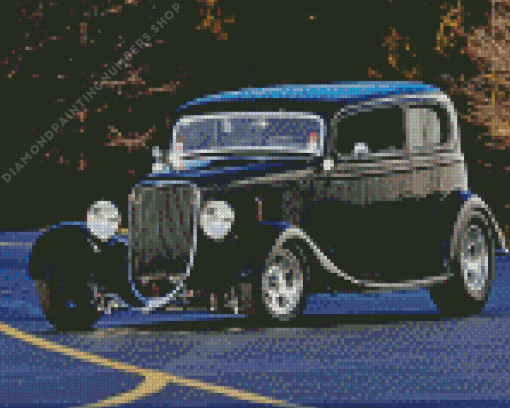 black 33 ford Diamond By Numbers