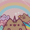 cool pusheen cat Diamond With Numbers
