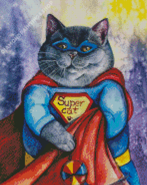 fat super cat Diamond Paintings