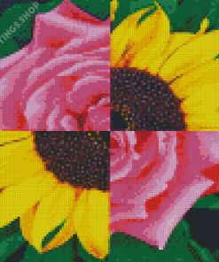 sunflower and rose Diamond Paintings