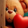 teddy bear and heart Diamond With Numbers