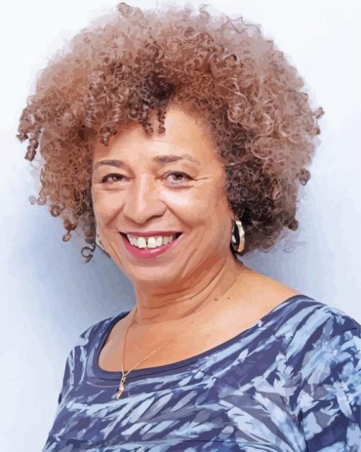 Angela davis activist Diamond With Numbers