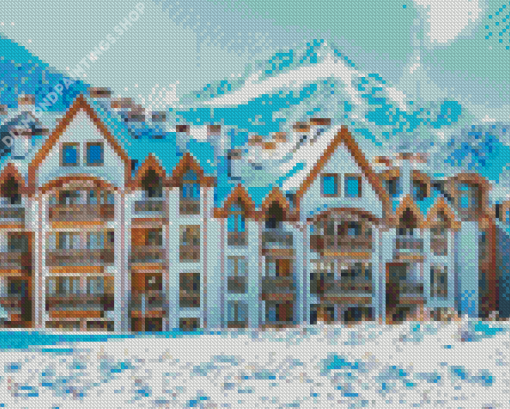 Bansko buildings Diamond With Numbers