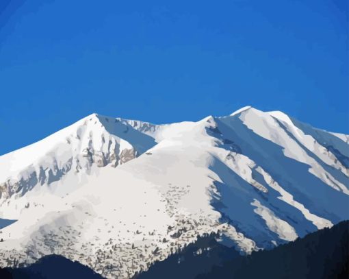 Bansko mountain landscape Diamond With Numbers