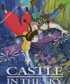 Castle in the sky animated movie Diamond By Numbers