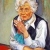 Classy Old Woman Art Diamond Dotz