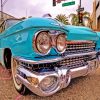 Close up Blue Cadillac 1959 Diamond Dotz