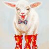 Cute Lamb And Rain boots Diamond Dotz