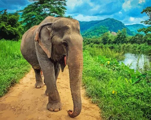 Elephant in Thailand Diamond Dotz