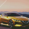 Gold Nissan s15 car Diamond By Numbers