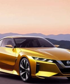 Gold Nissan s15 car Diamond By Numbers