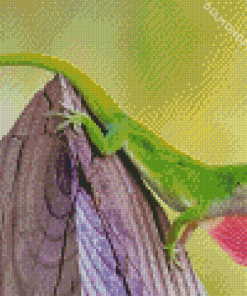 Green Anole lizard Diamond Paintings