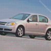 Grey Chevrolet cobalt Car Diamond With Numbers