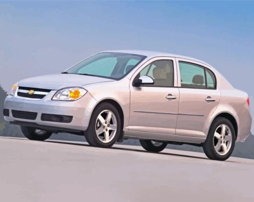 Grey Chevrolet cobalt Car Diamond With Numbers