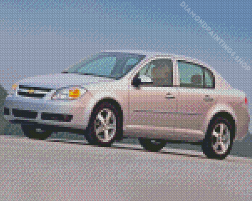 Grey Chevrolet cobalt Car Diamond With Numbers