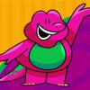 Illustration barney the dinosaur Diamond Paintings