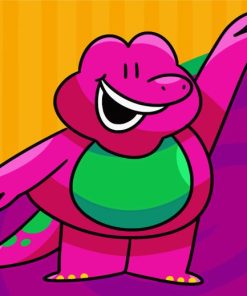 Illustration barney the dinosaur Diamond Paintings