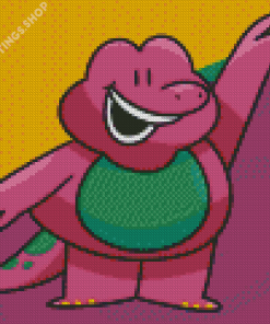 Illustration barney the dinosaur Diamond Paintings