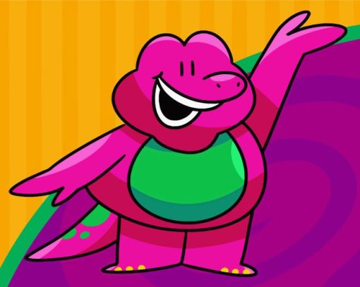 Illustration barney the dinosaur Diamond Paintings