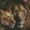 Lion and Lioness Diamond By Numbers