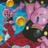 Majin Dragon Ball Z Diamond With Numbers