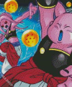 Majin Dragon Ball Z Diamond With Numbers