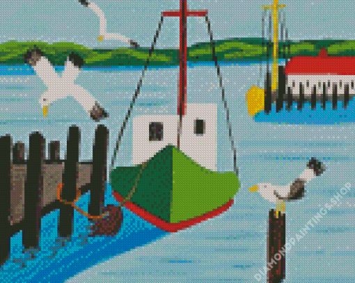 Maud Lewis Seagulls Diamond Dotz