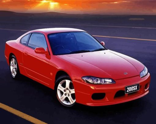 Nissan s15 red car Diamond By Numbers