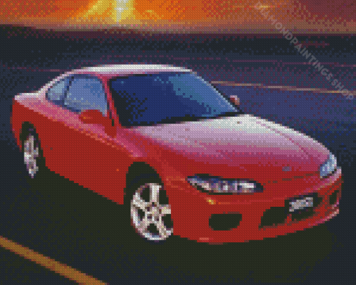 Nissan s15 red car Diamond By Numbers