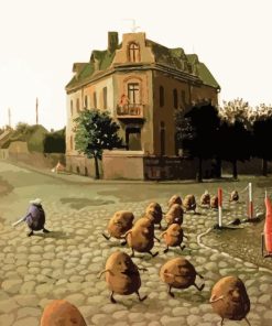 Potato Warehouse by Michael Sowa art Diamond Paintings