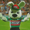 Rabbitohs NRL Rabbit Mascot Diamond By Numbers