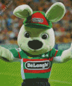 Rabbitohs NRL Rabbit Mascot Diamond By Numbers