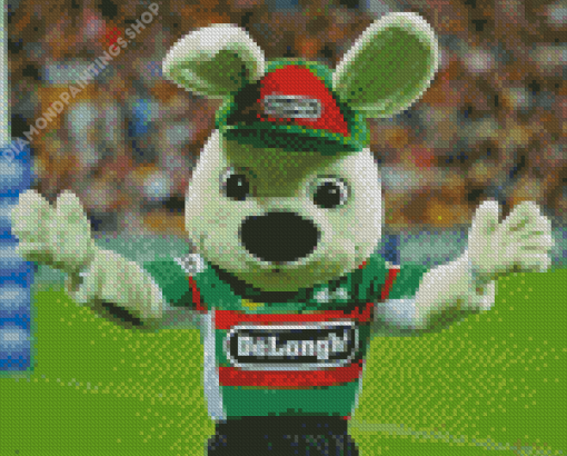 Rabbitohs NRL Rabbit Mascot Diamond By Numbers