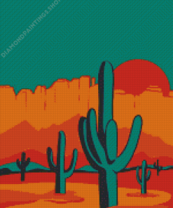 Saguaro National Park Tucson Arizona Diamond By Numbers