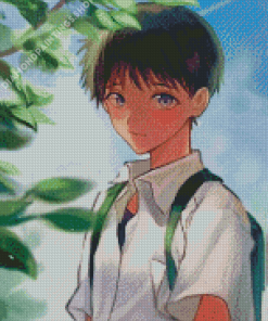 Shinji Ikari anime art Diamond By Numbers