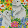 Spring Friends Bunnies Diamond Dotz