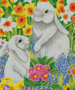 Spring Friends Bunnies Diamond Dotz