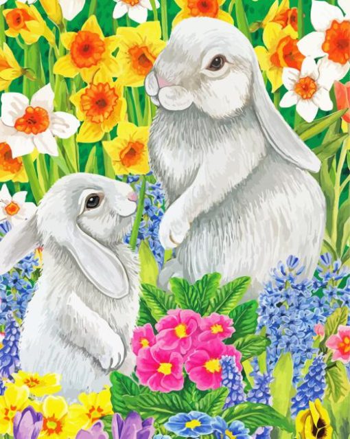 Spring Friends Bunnies Diamond Dotz