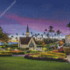 Sunset Over wailea church Diamond By Numbers