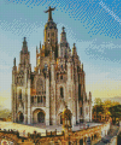 Temple of the Sacred Heart of Jesus spain Diamond By Numbers