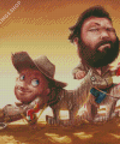 Terence Hill and Bud Spencer Caricature Diamond Paintings