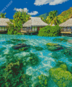 The Polynesian beach Huts Diamond Dotz