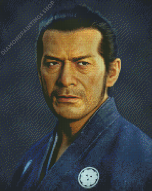 Toshiro Mifune art Diamond With Numbers